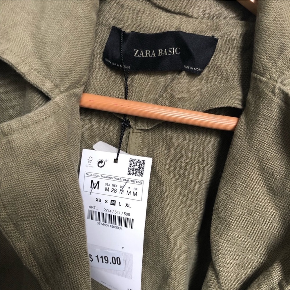 green zara utility coat - Picture 8 of 9